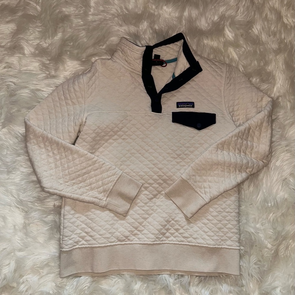 Patagonia pullover cream and navy